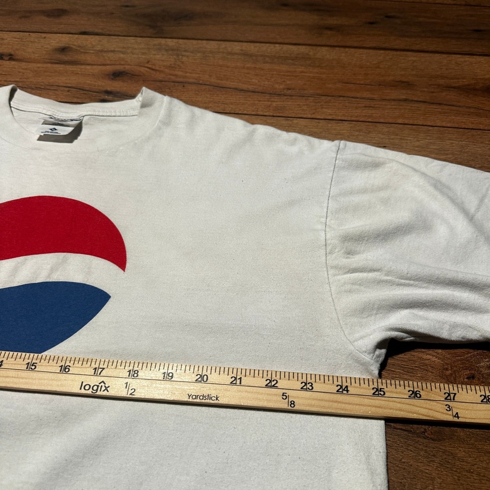 Vintage Jerzees Pepsi White Graphic T-Shirt Men XL - Picture 6 of 7